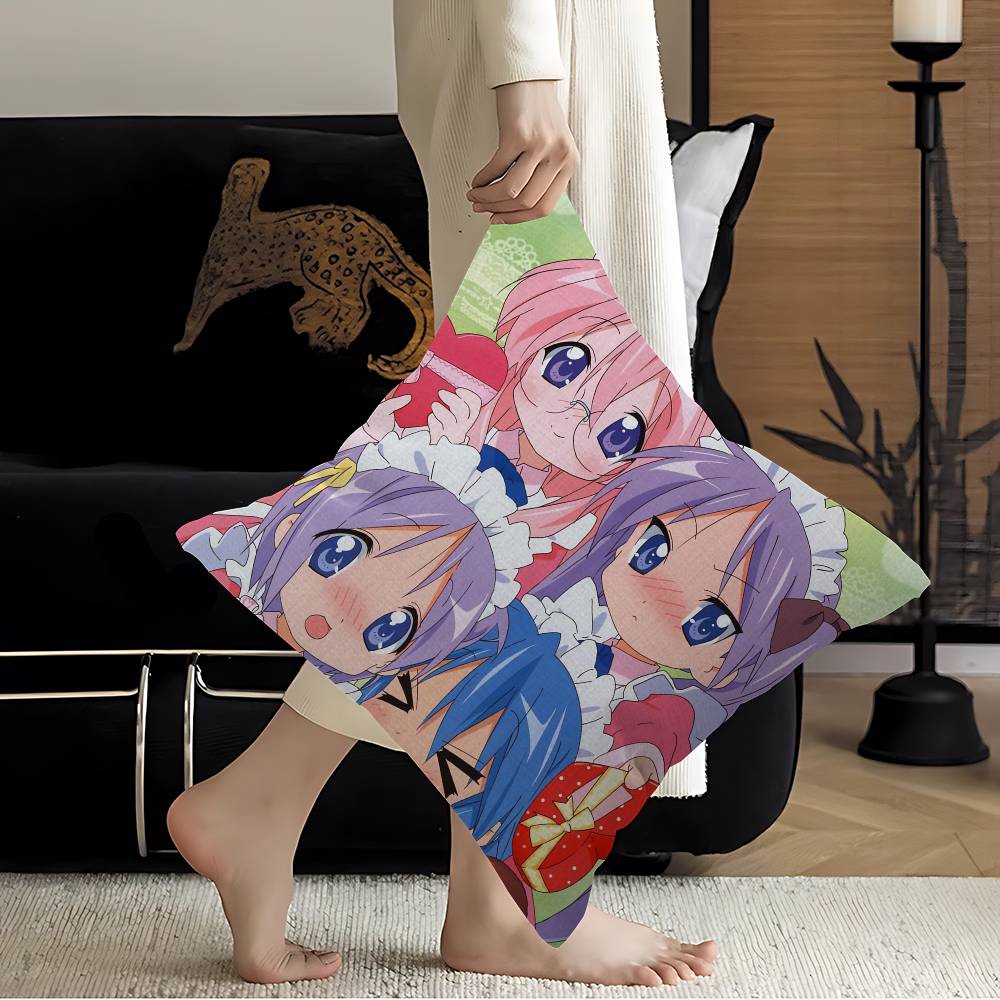 Lucky Star Comedy Anime Pillowcases Home Bedding Decorative Pillow Cover Wedding Super Soft Pillow Case