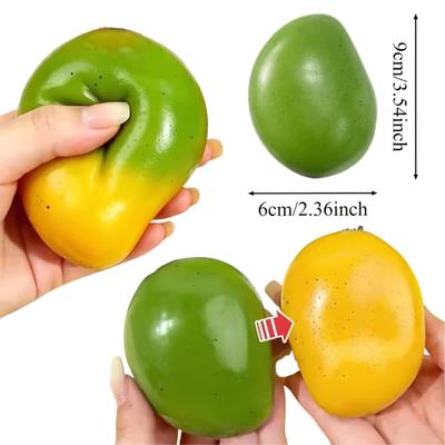 Nowa Mango Piłeczka Anty stresowa Miękka Sensoryczna Zabawka Fidget Piłeczka do ściskania Okrągłe Klocki Wypełnione ASMR Zabawki Anty stresowe dla Dorosłych