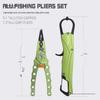 LUYAGO K7 Dazzling Red Aluminum Fish Gripper & Carbon Fiber Fishing Pliers Set