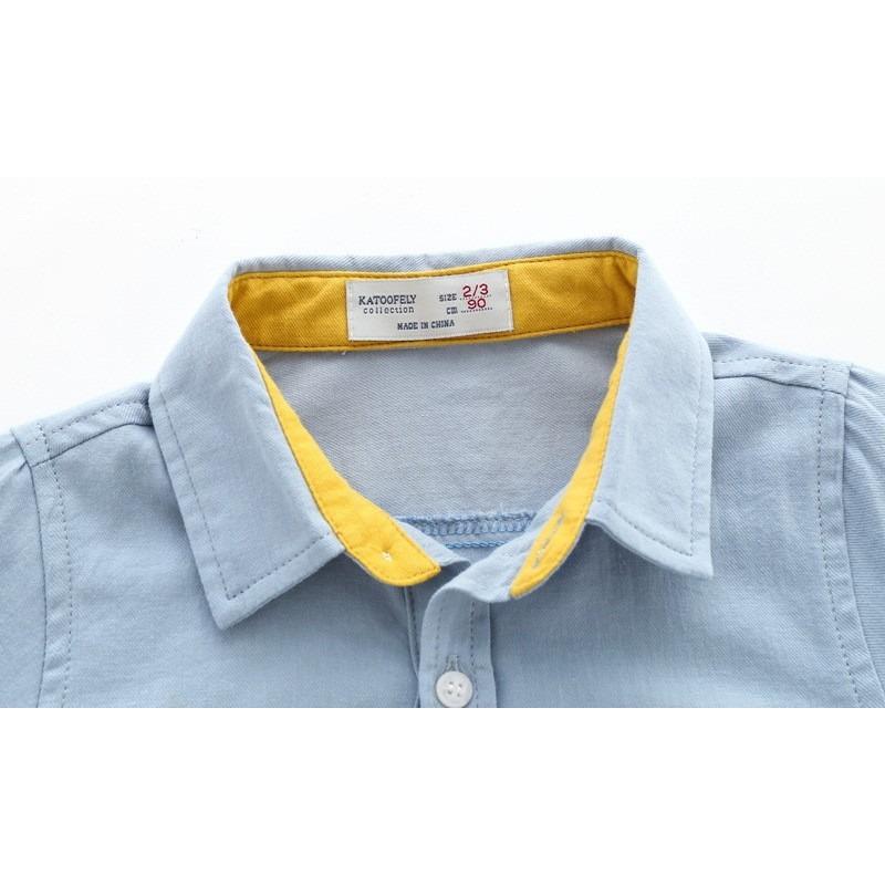Boys' Shirts, Spring and Autumn Long-sleeved Autumn Clothes, Cotton, Boys, Handsome Tops, Children