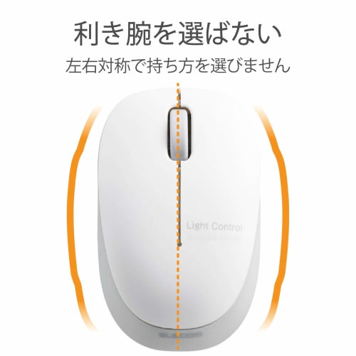 ELECOM Mouse Wireless (Receiver Included) S Size, Small, 3 Buttons, BlueLED, Fluffy, Light, Small, Lightweight, 50g, Silver M-BL20DBSV