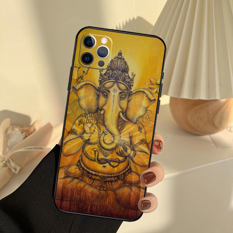 Ganesha The Hindu Phone Case For iPhone 15 14 13 12 11 16 17 Pro Max 13 Mini 15 16 Plus 16e 17 Air Cover Funda