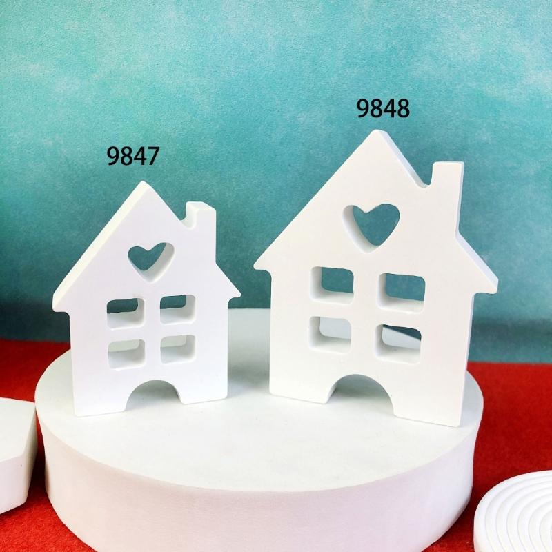House Shape Candle Mould Handmade 3D House Silicone Mold Resin Mould Easter Molds Epoxy Resin Moulds DIY Art Decoration