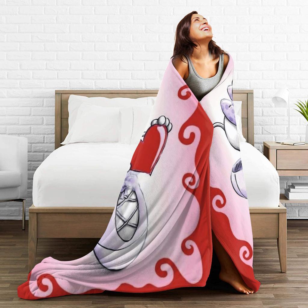 Diddl Cartoon Red LOVE Blankets Quality Soft  Throw Blanket Winter Travel Couch Bed Comfortable Bedspread