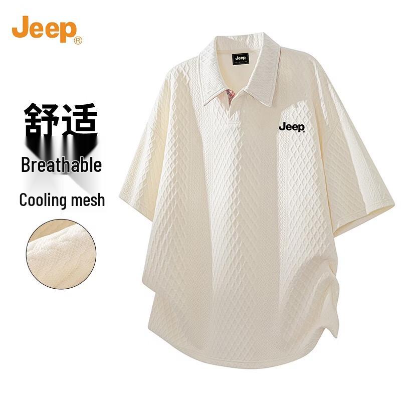 

JEEP Men s Breathable Waffle Knit Polo Shirt 2XL