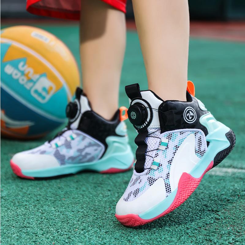 31-42 Kids Lagre Size Convenient and Fashionable Sports and Leisure Shoes High Top Basketball Shoes Sport Shoes