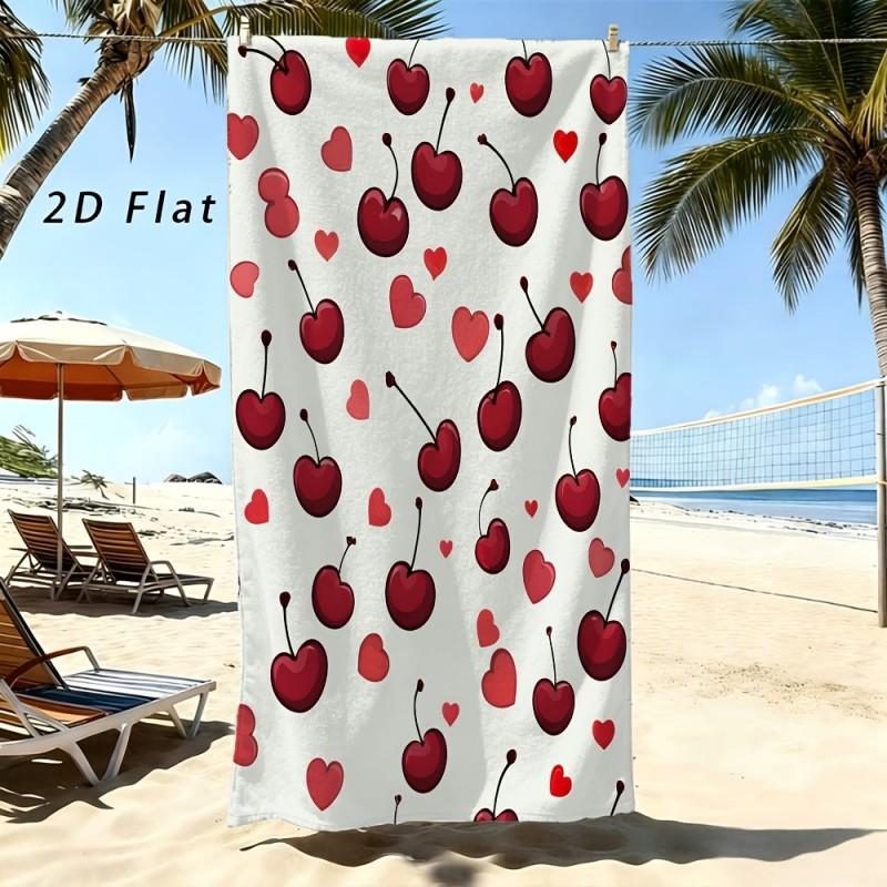 Watercolor Palm Tree Pink Town Scenery Beach Towel Lightweight Quick Dry Microfiber Towel For Beach Pool Bath Travel Daily Use