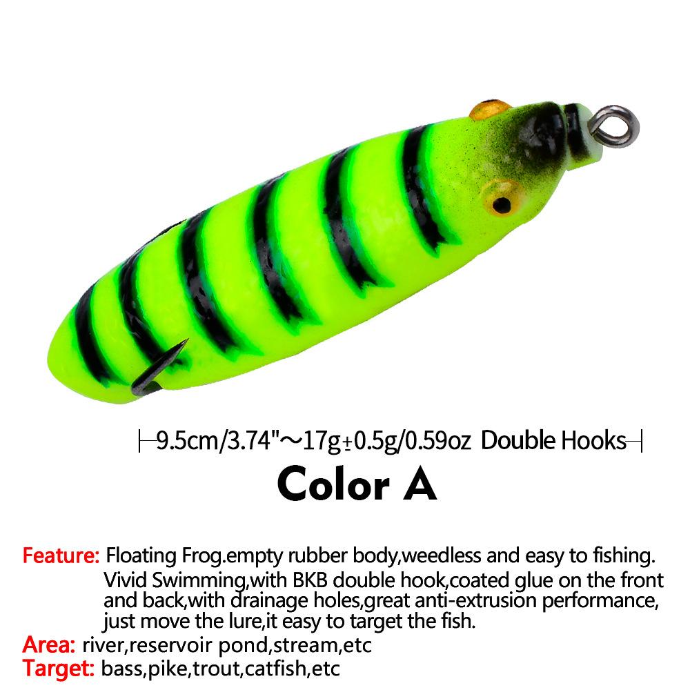 Lure Fake Bait Simulation Luya Soft Bait Can Be Modified Into Thunder Frog Black Fish 9.5cm 17g Long-range Floating Water Cicada Pupa Frog Bait