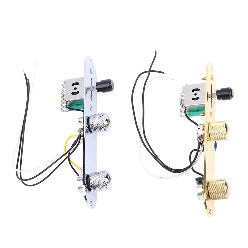 1Pc Way Wired Loaded Prewired Harness 3 Way Switch Knobs Linear Iron Plate Control Circuit Assembly For Tele Guitar Parts