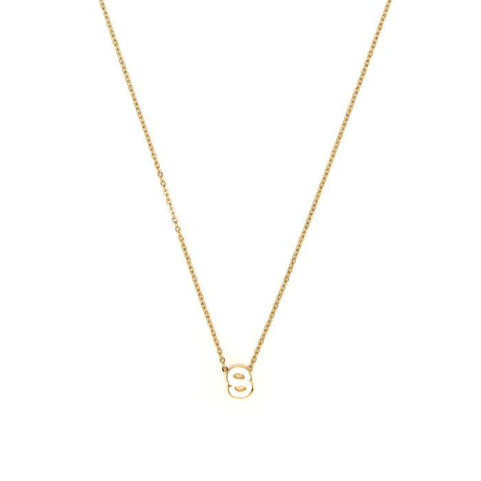 Luxenter 18-carat Yellow Gold Finish Necklace - Alphabet