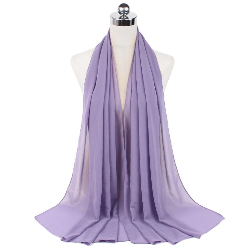 Women Muslim Chiffon Hijab Scarf Shawls Modal Cotton Jersey Hijabs Plain Soft for Ramadan Lady Voile Head Wraps Islamic Turban