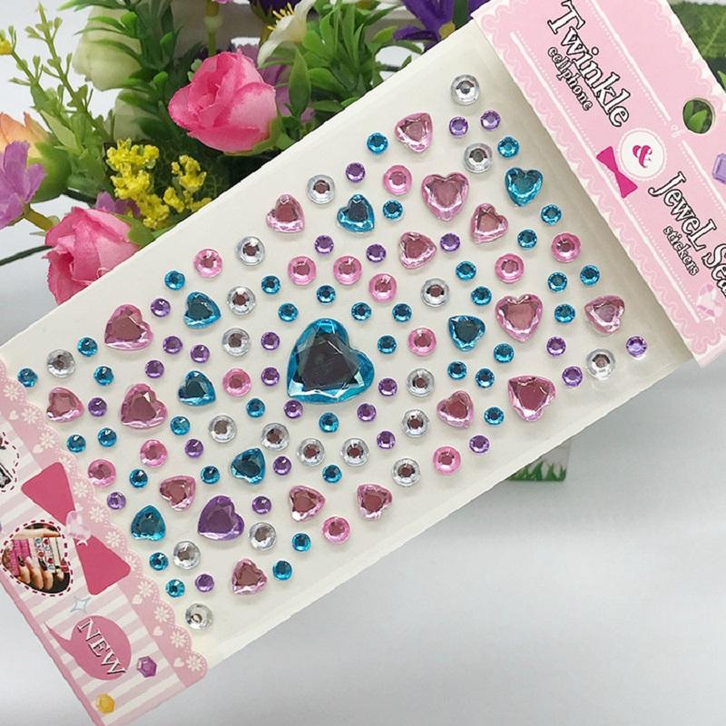 New Stickers On The Face Rhinestone Makeup Bright Face Art Sticker Children's Temporary Tattoo Rhinestone for Strasse Makeup