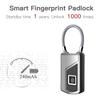 L1 Smart Biometric Fingerprint Lock Usb Rechargeable Anti theft Security Padlock Waterproof For Luggage Case Door