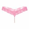 Women G String Faux Pearls See Through Sexy Transparent