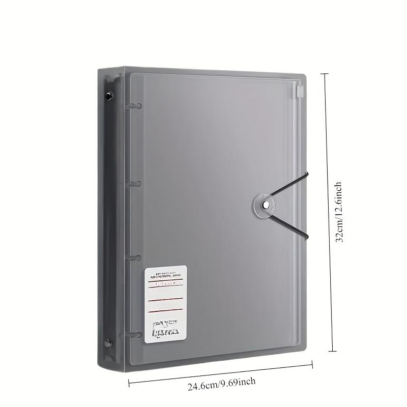 Durable Waterproof Zipper Binder, Plastic Material, Secure Lock Closure, Essential Documents Organizer