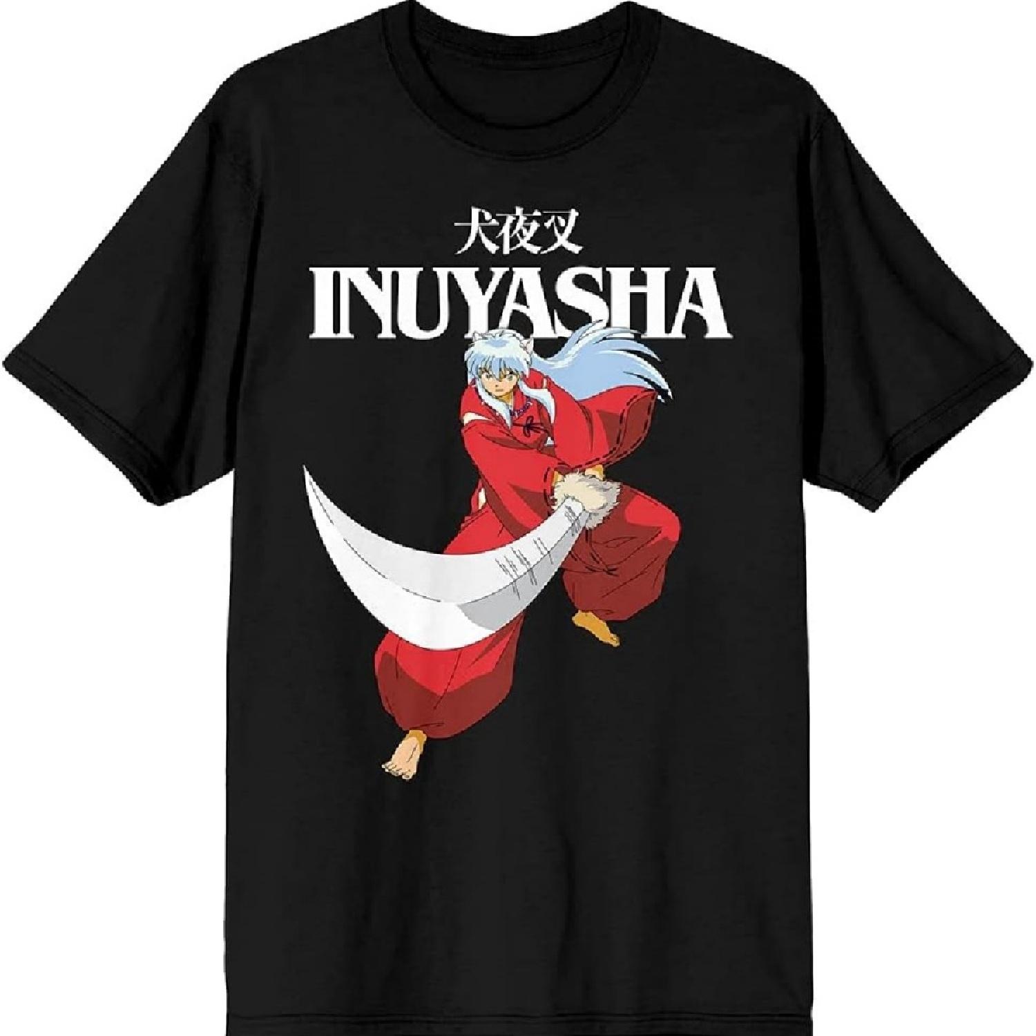 

Bioworld Футболка с черным графическим рисунком персонажа Инуяша с кандзи XXXXXL