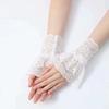 1 Paar Europäischer Damenhafter Stil Weißes Spitzenmanschetten Falscher Kragen Damenbekleidungszubehör Hochzeitskleid Dekorativer Ärmel