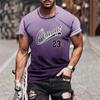 Summer New Men's Crew Neck Short-sleeved T-shirt Printed Fashion Sports Comfortable Breathable Top