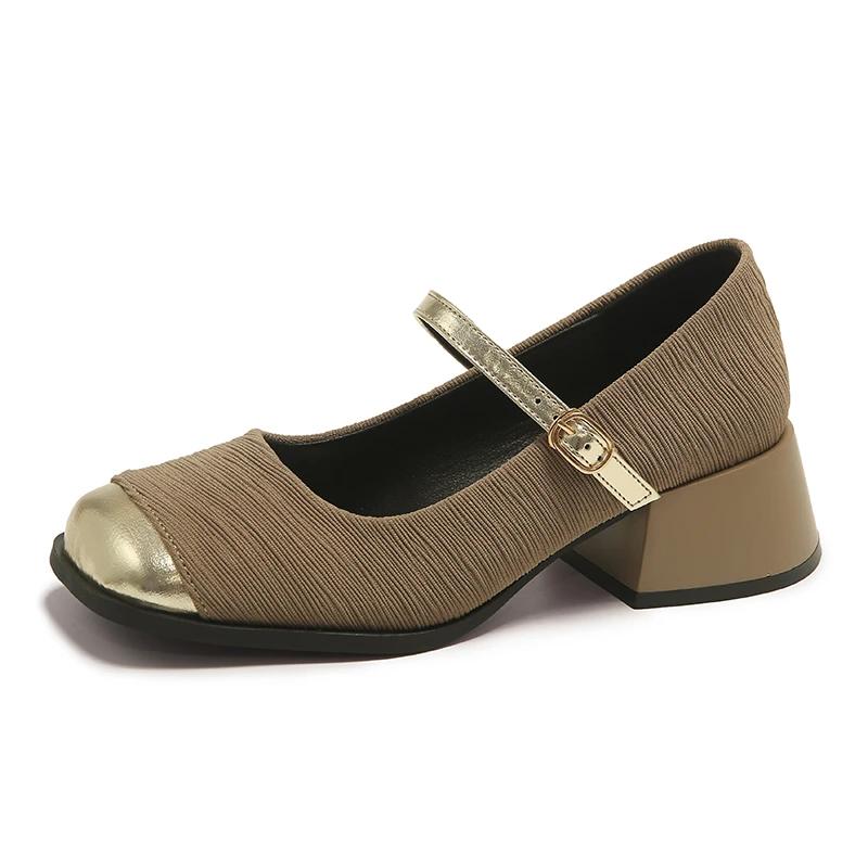 

Новые летние модные повседневные элегантные туфли на высоком каблуке с квадратным носком и квадратным носком, простая модная женская обувь НЕТ: 306 34