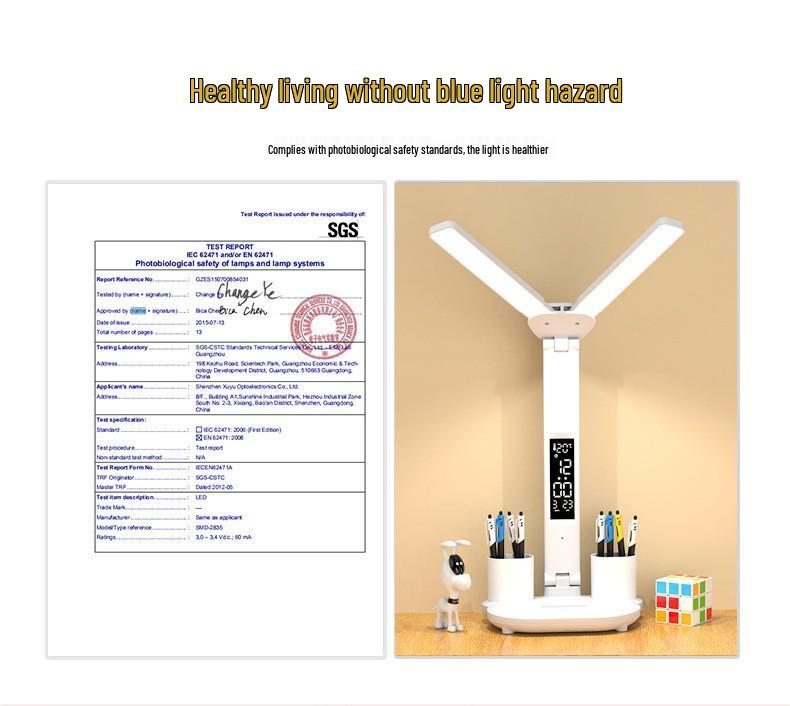 Rechargeable & Plug-In Student Desk Lamp: Eye-Protection, Bright for Study & Dorm Use