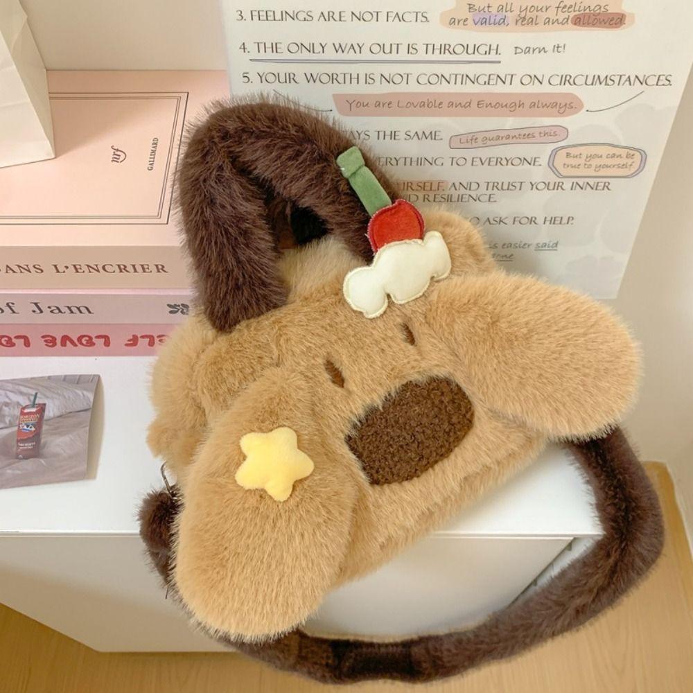 Kawaii Dog Crossbody Bag Lovely Stuffed Animal School Bag Cute Puppy Plush Handbag  Outdoor