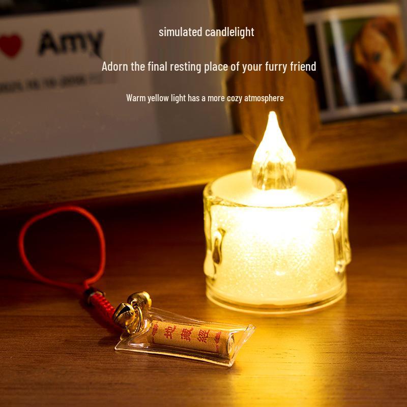 

Мемориальные свечи для питомцев: Почтите кошек и собак симуляцией вечно горящих ламп с топленым маслом 20 Spare Batteries