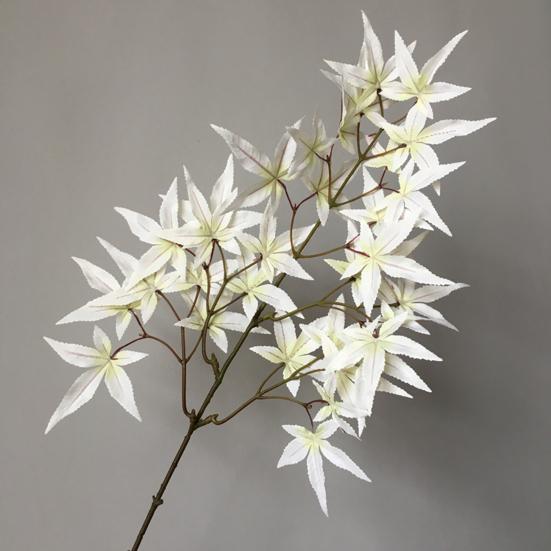 1 Pc Anti-fall Bright Color Colorful Decorative Easy To Maintain Artificial Leaf Simulation Maple Leaf