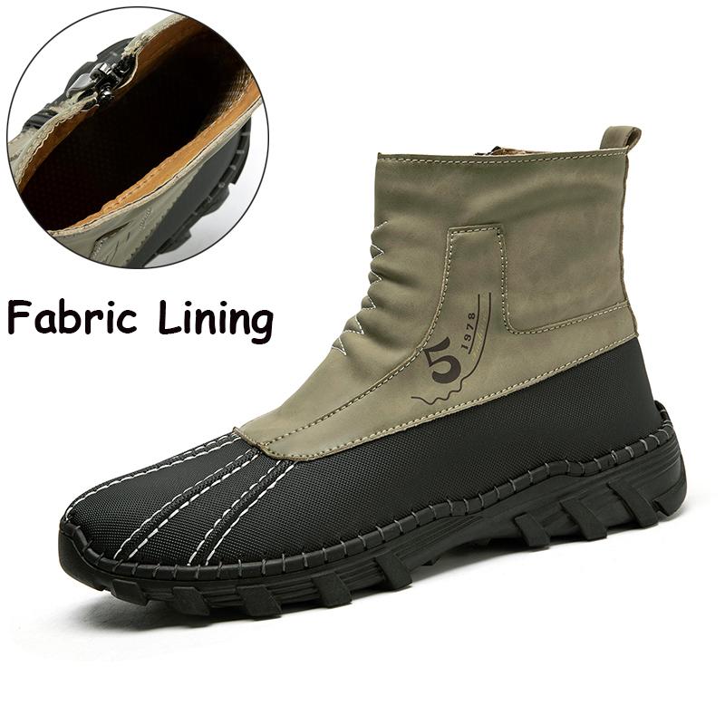 Nuevas botas de tobillo de moda para hombre, hechas a mano, zapatos casuales de caña alta, botas clásicas para caminar para hombre, botas de motocross cómodas y versátiles.