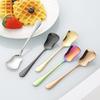 Dessert Spoon Stainless Steel Stirring Spoons, Gourd Shape for Cake Salad Luxury Tableware Gift