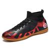 Indoor Flat-soled IC, Unisex Training Shoes for Five-a-side, Anti-slip, Breathable, Wear-resistant, High-top Football Shoes