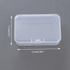 Τετράγωνο πλαστικό διαφανές κουτί αποθήκευσης 2 τμχ. Θήκη οργάνωσης μικρών αντικειμένων