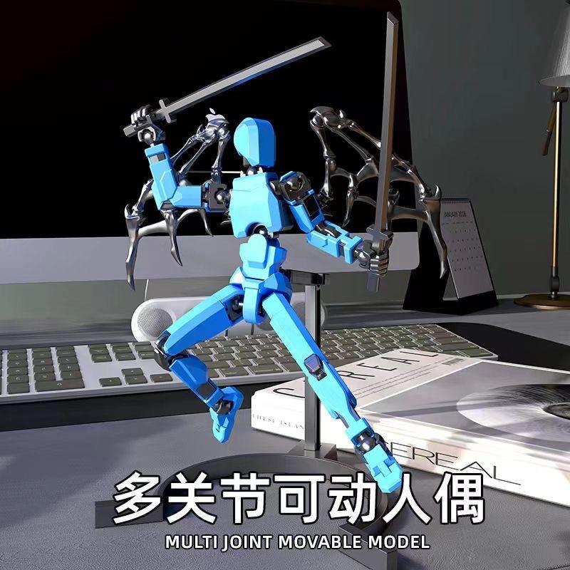 (Assembly Completed )13 Action Figure Titan Multi-Jointed Movable Shapeshift Robot T13 Action Lucky Robot Figures Toys Kids Gift