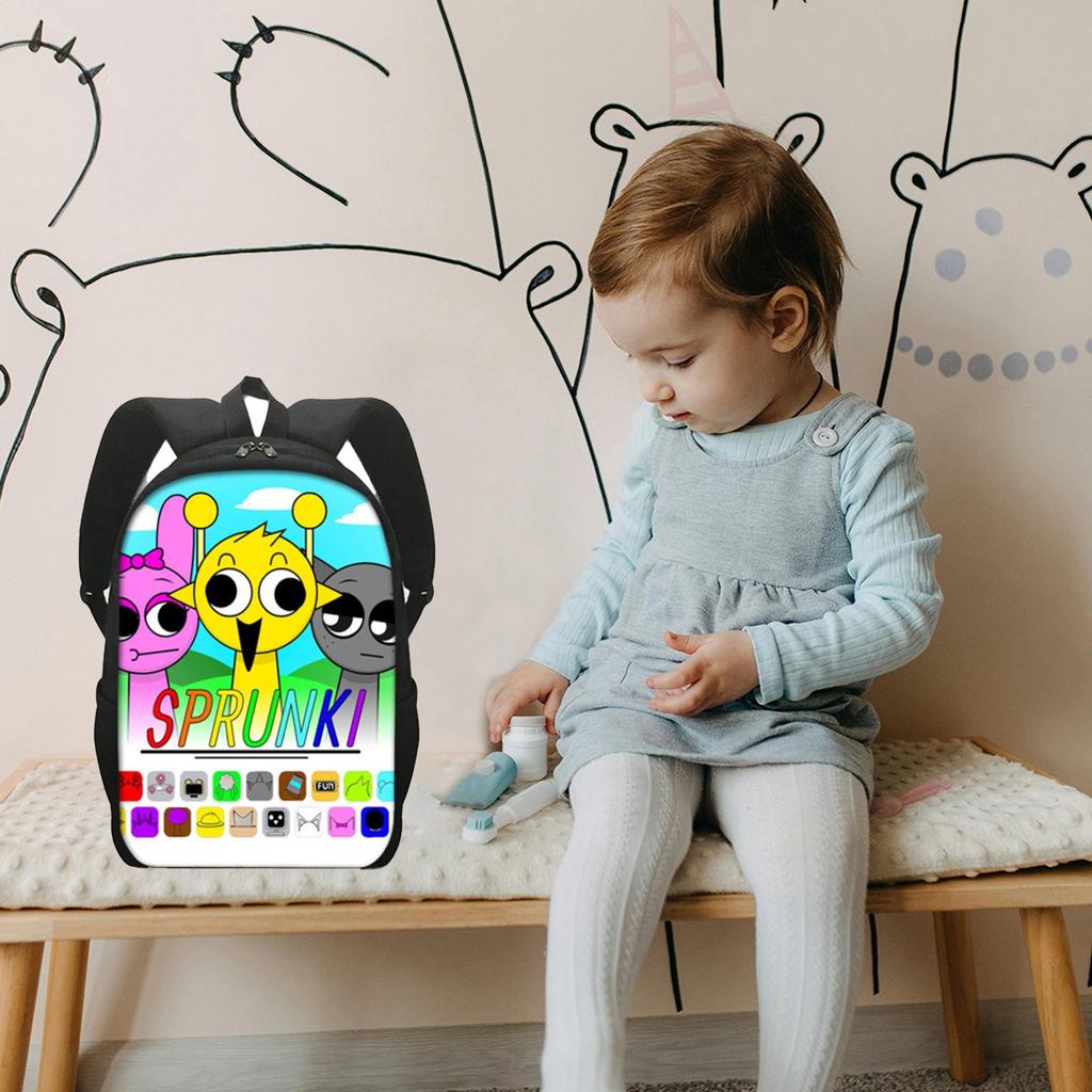 Large-capacity Backpack For Primary And Secondary School Students, Cartoon Shoulder Bag And Pencil Case For Children