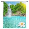 Beautiful Lotus Flower Waterfall Sheer Curtains Bedroom Voile Curtain Living Room Window Sheer Curtains Kitchen Tulle Drapes