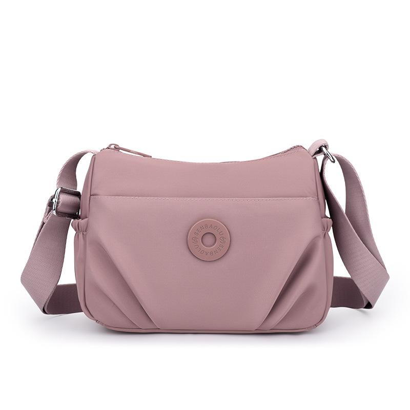 Women's Bag Multi-Pocket Shoulder Bag Lightweight Nylon Crossbody Bag