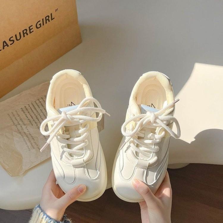 Dexun shoes women's 2025 new popular spring and spring leisure sports shoes versatile soft-soled Forrest Gump shoes little white shoes