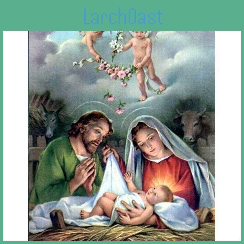 Round Angel Diamond Baby Painting Diamond Mosaic Icon Diamond Embroidery Jesus Decoration Painting