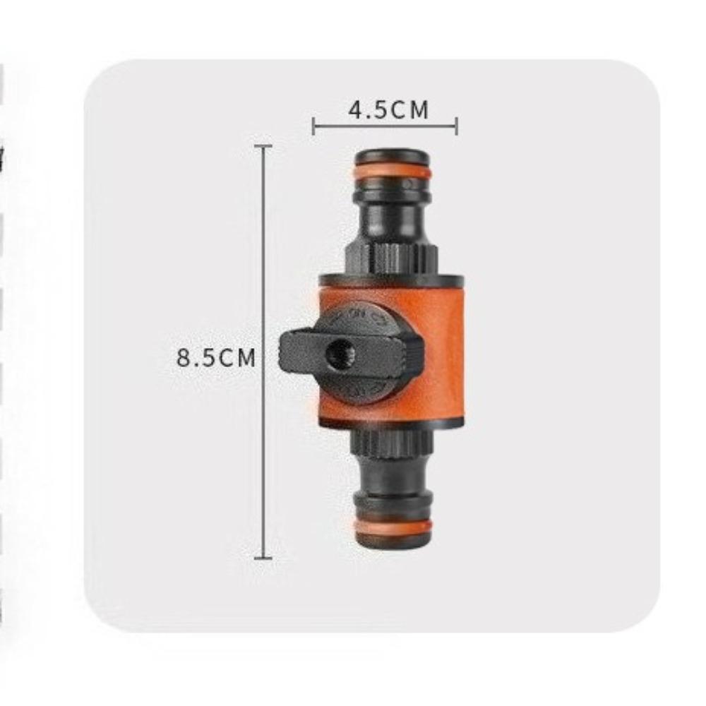 1PC 16MM Equal Garden Hose Shut Off Valve Fitting Plastic Tubing Tap Adapter Quick Joint for Watering Irrigation Car Wash