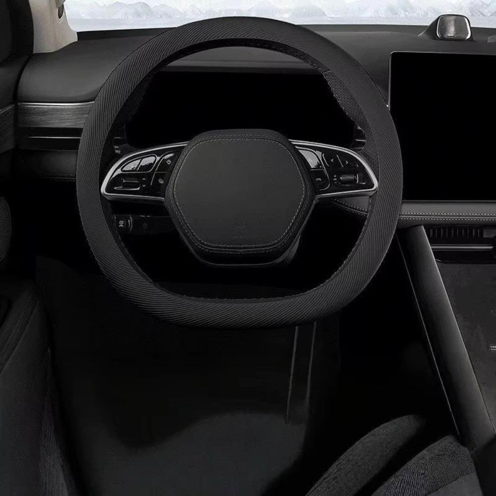 Texture Steering Wheel Cover Non-Slip Car Decorative Car Steering Wheel Protector  Fit 38-42CM