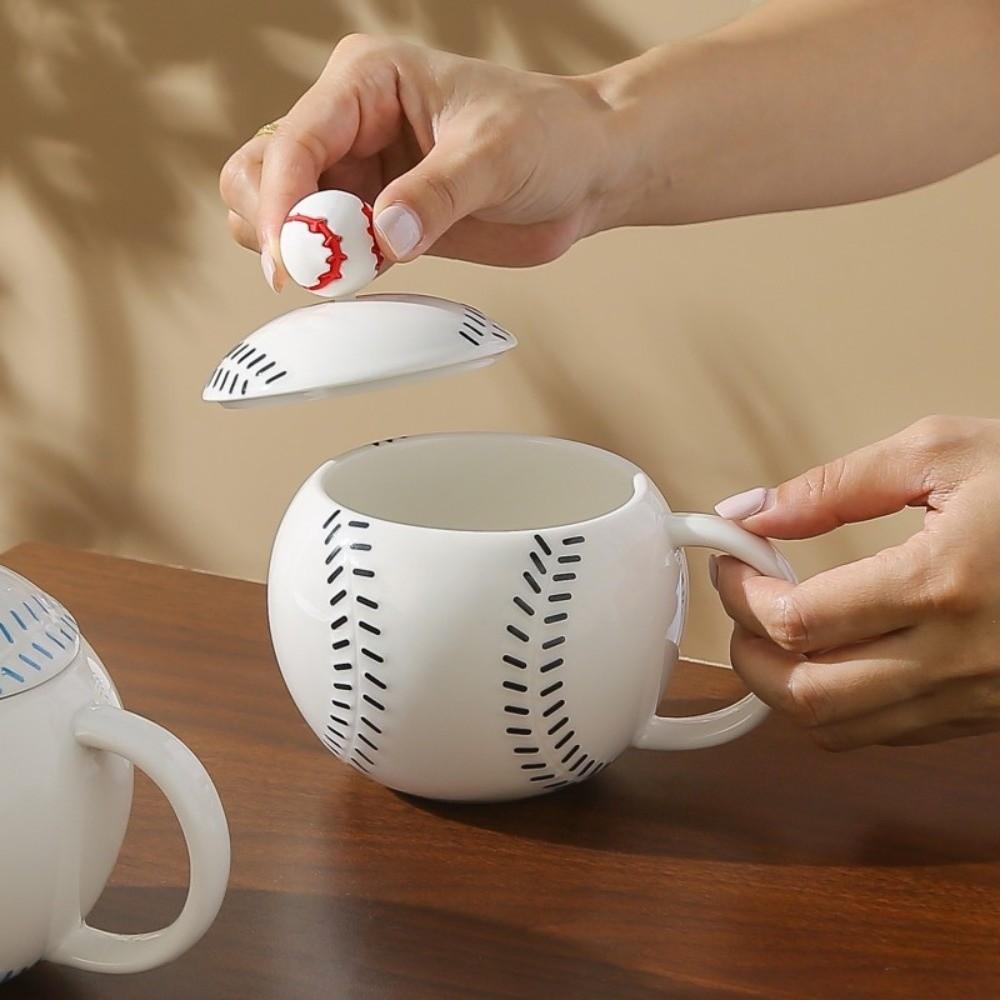 Creative Tea Cup Sports Theme Ceramic Mug Drinkware Baseball Cup Gift for Baseball Lover