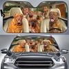Windshield Sun Shade Dogue De Bordeaux Car Shade Cover Heat Reflector Keeps Vehicle Cool for Most Sedans SUV Truck Automotive 55x30in