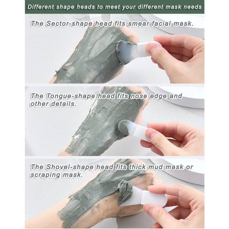 3Pcs Silicone Facial Mask Brush Face&Eye Cream Mud Mask Applicator Scraper Face Cleanse Brushes Travel Portable Skin Care Tools