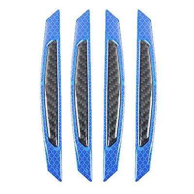 4 piezas/juego Pegatinas y Calcomanías de Fibra de Carbono 5D Tira Reflectante para Coche Molduras de Estilo de Advertencia Piezas Exteriores