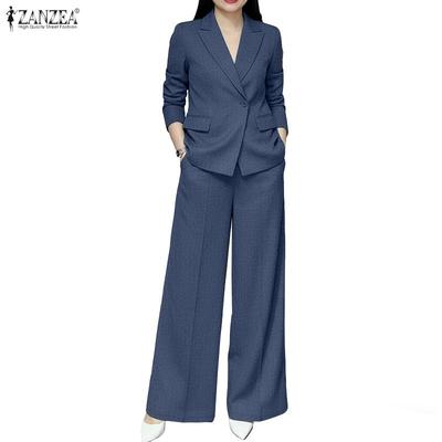 Women Long Sleeve Blazer and Pants Casual Two Piece Suit Sets