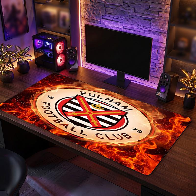 Fulham Football Print Large Mouse Pad, Anti-Slip Extended Gaming Desk Mat for Office Home
