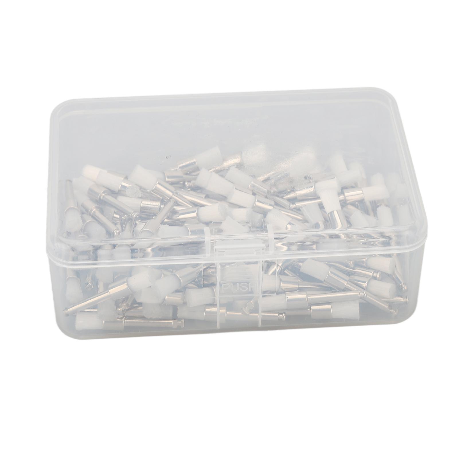 

100 шт., щетка для полировки зубов, силиконовая резина, одноразовая щетка для чистки зубов, полировка полости рта прозрачный