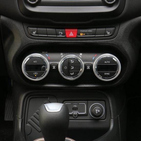 3pcs  Air Conditioner Switch Knob Trim Cover Ring For Jeep Renegade Interior
