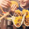 Stainless Steel Taco Holder Set Taco Shell Holder Stand with 2 Sauce Cups Taco Stand Hold 3 Tortillas Kitchen Gadget