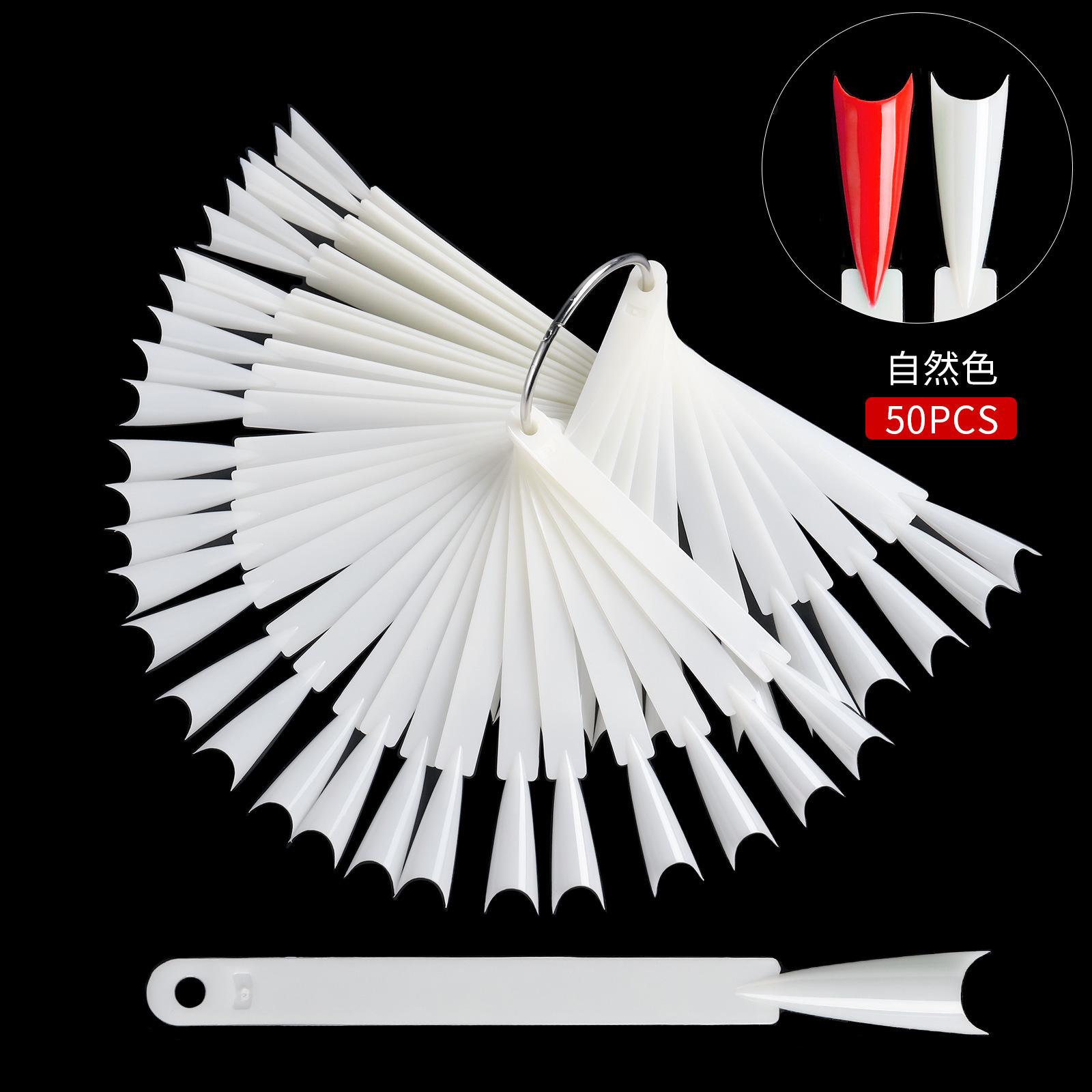 

Образцы для нейл-арта, 50 шт., веерная цветная карта, тренировочная пластина для ногтей с образцами лака, цветная демонстрационная доска