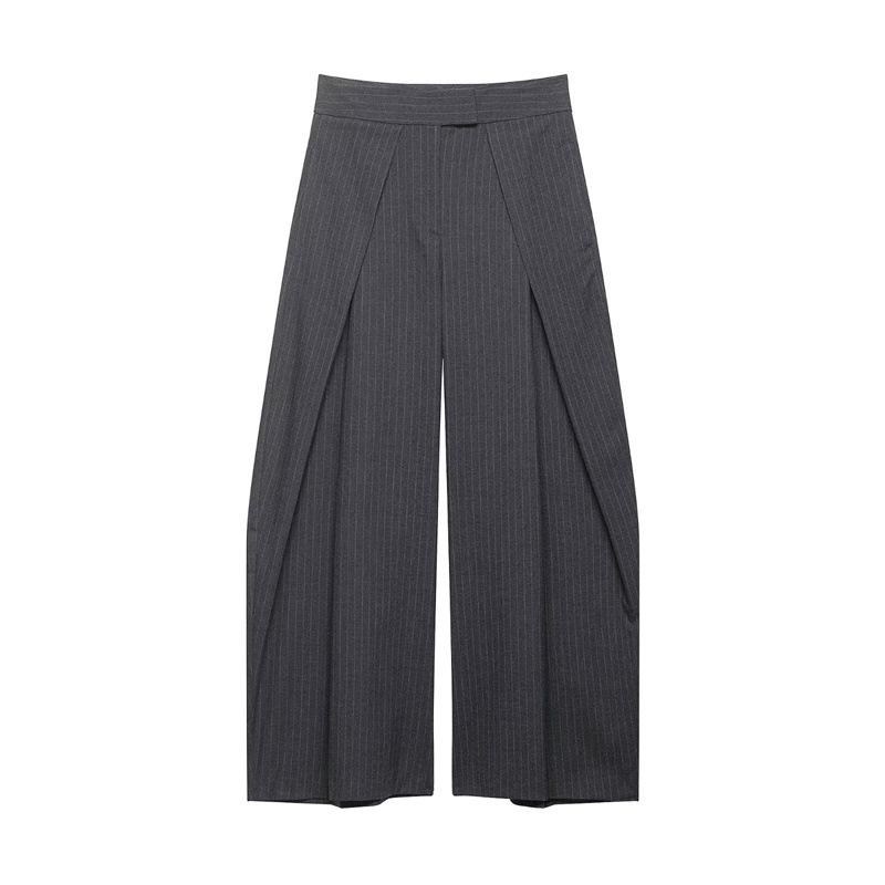 European & American Style Women s Casual Loose Pleated Pants - Solid Color Small
